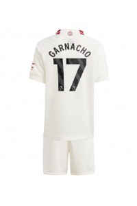 Fotbalové Dres Manchester United Alejandro Garnacho #17 Dětské Třetí Oblečení 2023-24 Krátký Rukáv (+ trenýrky)